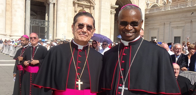 An official event in the Vatican was the occasion for the meeting of two close friends of PISAI, both recently nominated bishop by Pope Francis.