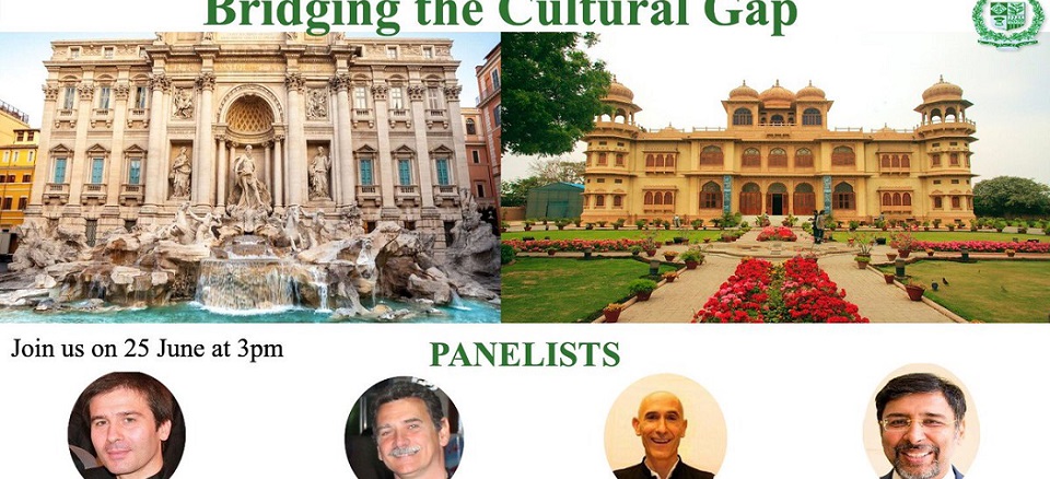 A webinar entitled ‘Bridging the Cultural Gap’ organized by the Embassy of the Islamic Republic of Pakistan to the Republic of Italy was held on 25 June 2021