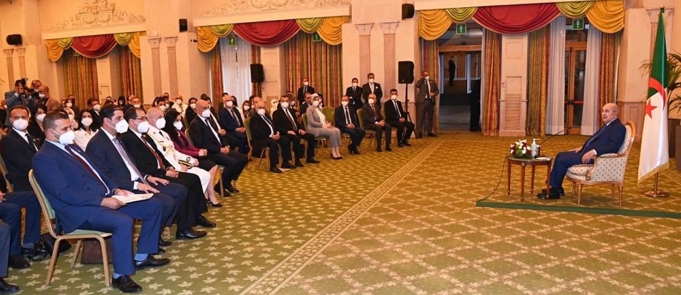 On the occasion of the state visit of the President of Algeria Nadjia Kebour was invited to deliver a short speech