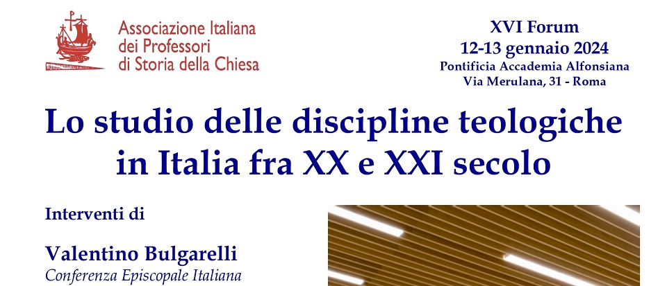Celeste Intartaglia ha partecipato al XVI Forum organizzato dall’Associazione Italiana dei Professori di Storia della Chiesa, tenutosi il 12-13 gennaio 2024 a Roma
